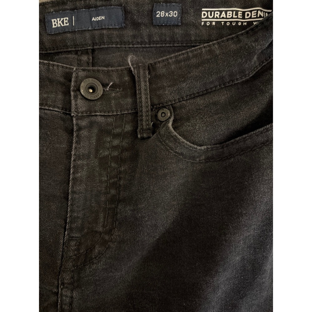 BKE Jeans Mens 28x30 Aiden Slim Black Stretch GBP21452 Denim Pants - Picture 2 of 12